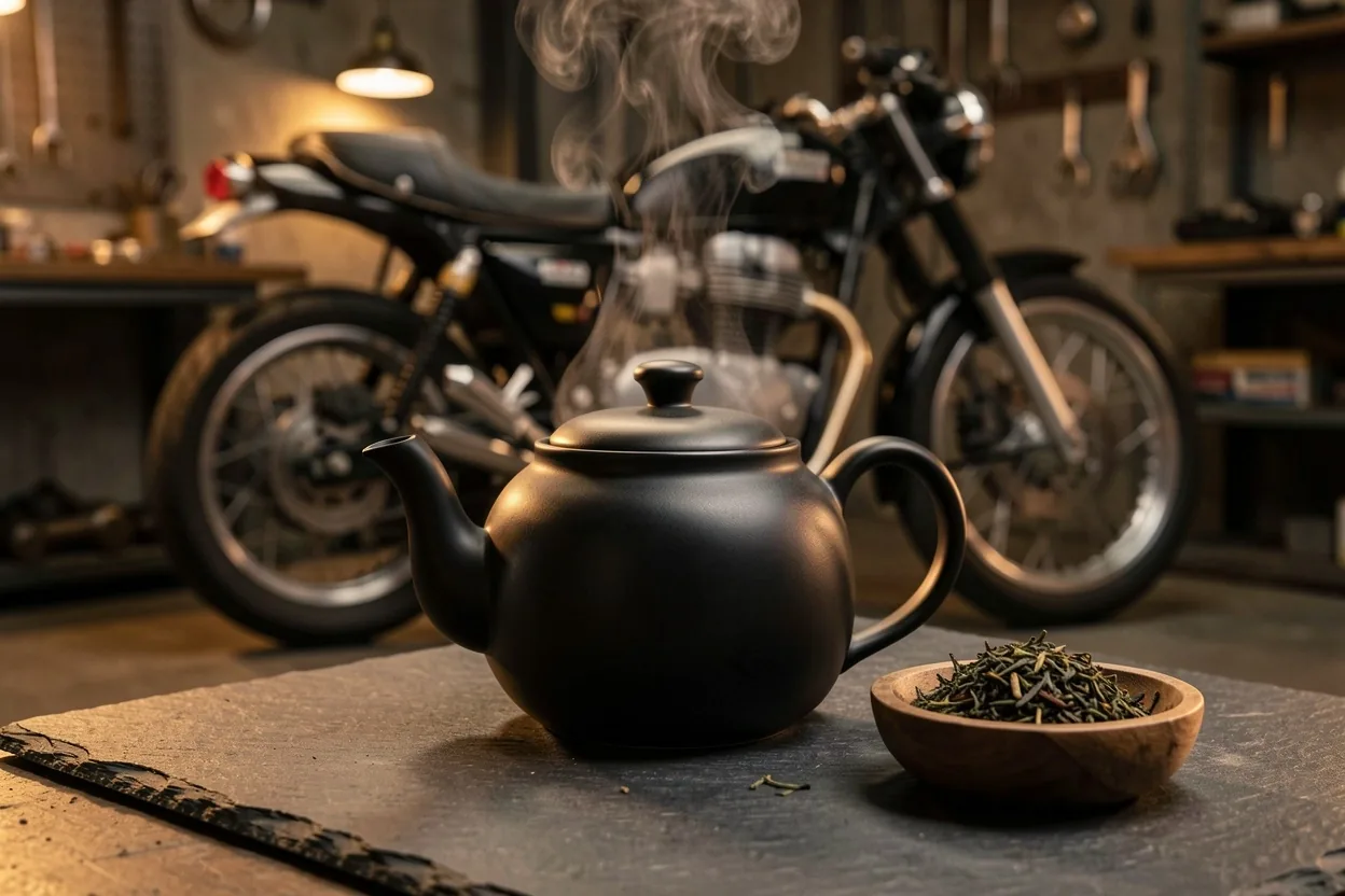 Herbata serwowana w ceramicznym czajniczku
