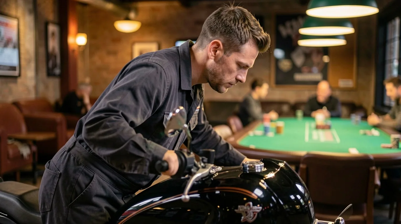 Wnętrze warsztatu motocyklowego Dilorian w Krakowie