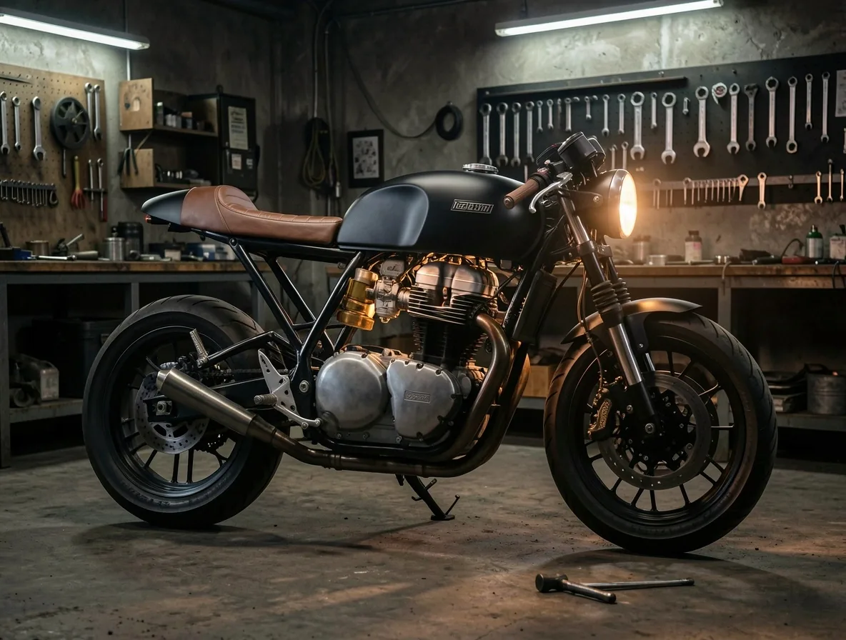 Projekt custom motorcycle typu café racer z warsztatu Dilorian