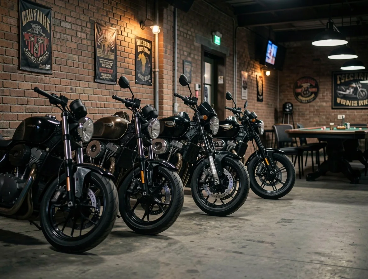 Motocykle zaparkowane w obiekcie Dilorian
